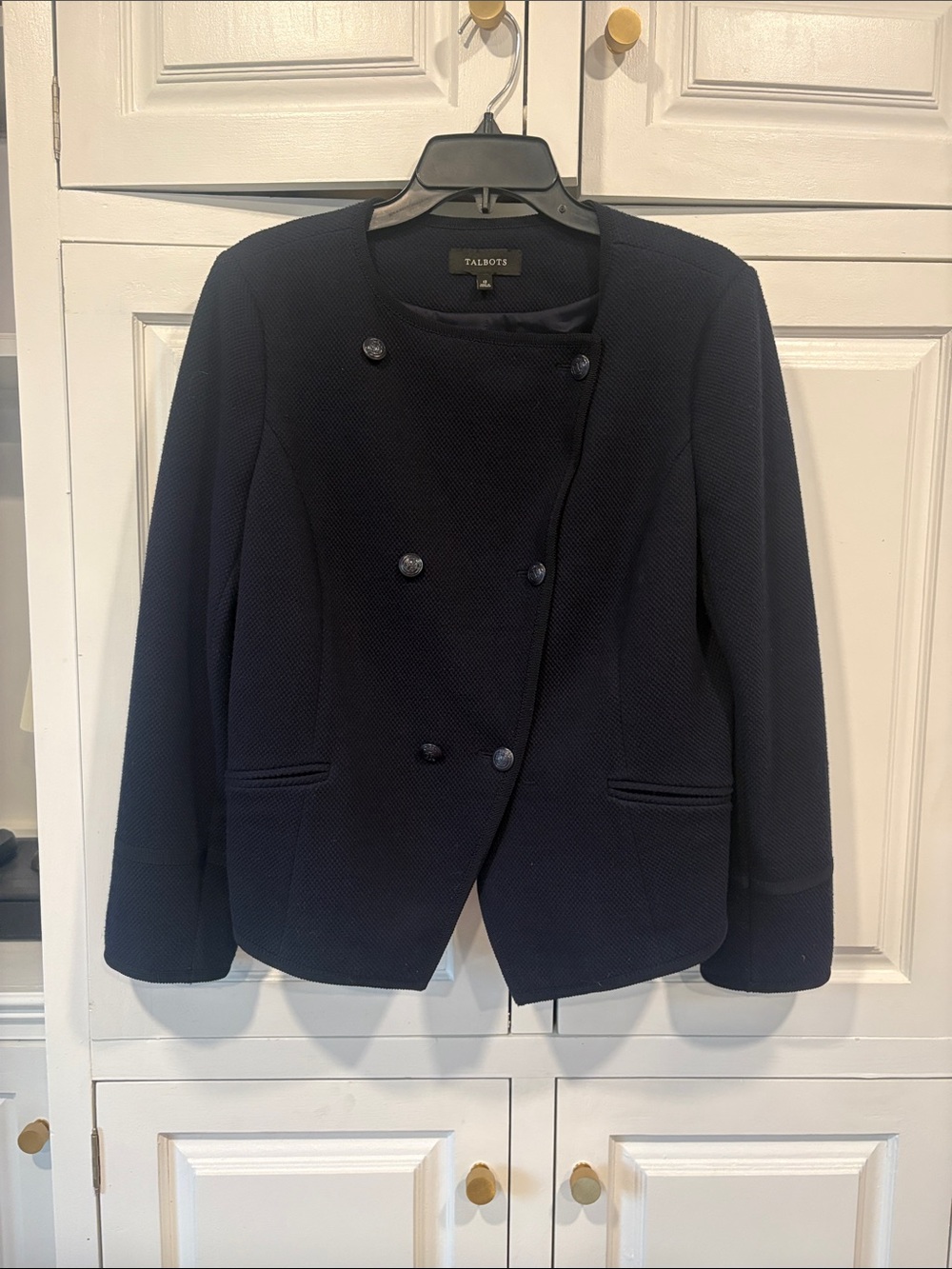 Talbots dark navy blazer like new size 12
